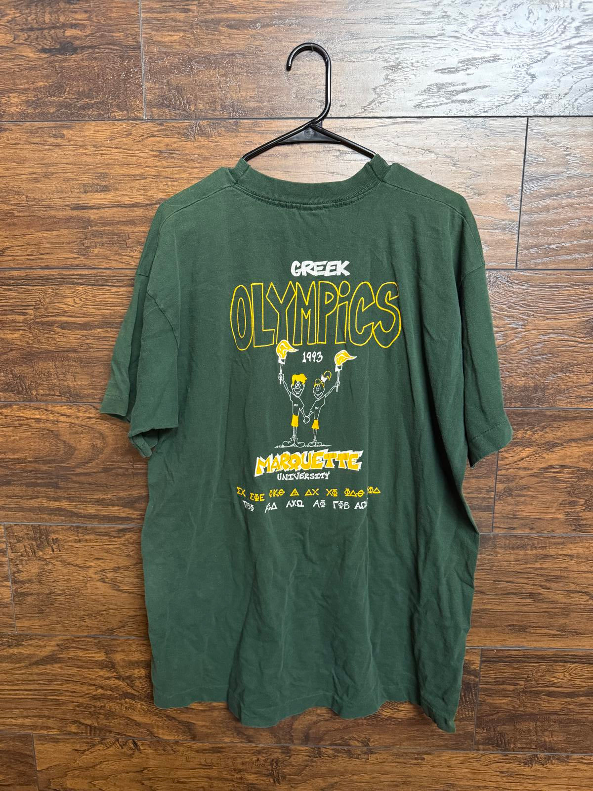 Vintage Marquette University T-shirt Greek Olympics 1993 XL
