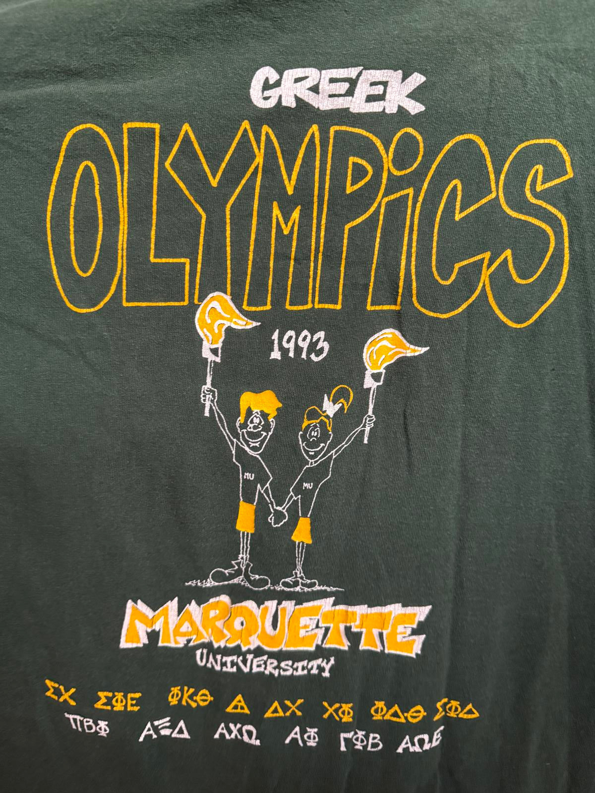 Vintage Marquette University T-shirt Greek Olympics 1993 XL