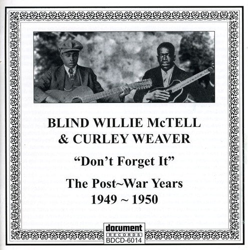 Mctell/Weaver - Blind Willie Mctell & Curl Music CD