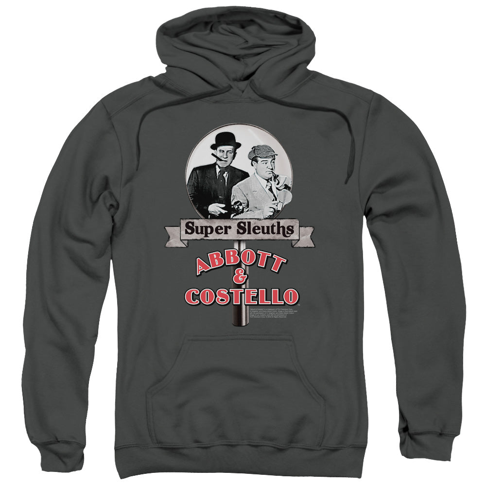 Abbott & Costello Super Sleuths Mens Hoodie Charcoal Officially Licensed