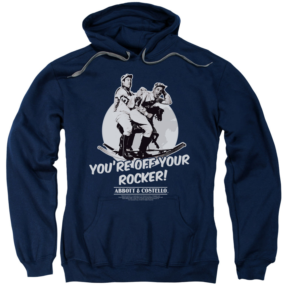 Abbott & Costello Off Your Rocker Mens Hoodie Navy Blue Officially Licensed