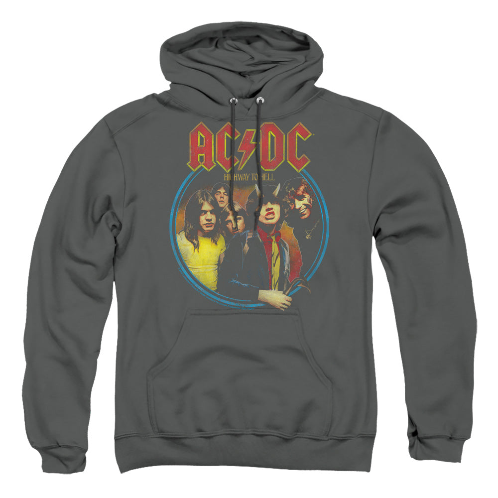 AC/DC Highway To Hell Mens Hoodie Charcoal Officially Licensed
