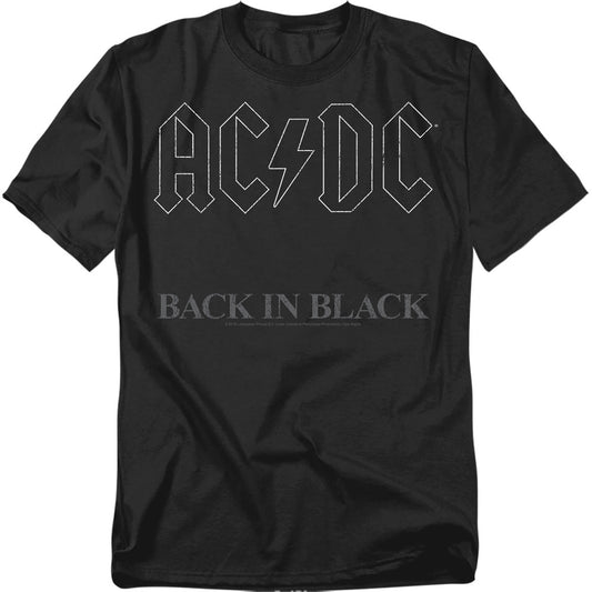 AC/DC Back In Black Mens T Shirt Black Officially Licensed