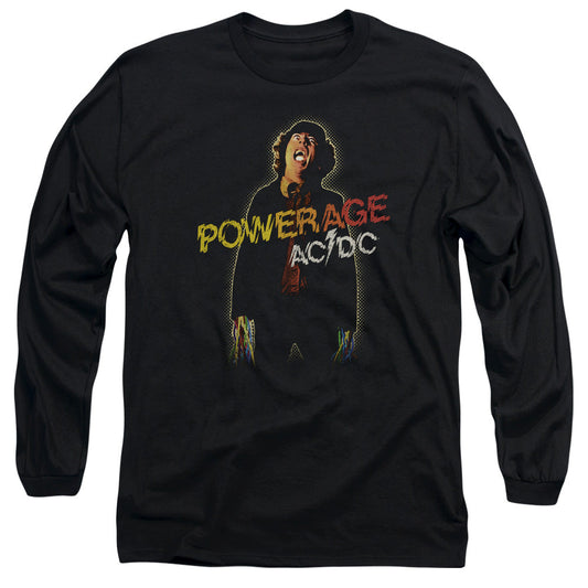 AC/DC Powerage Mens Long Sleeve Shirt Black Officially Licensed