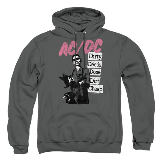 AC/DC Dirty Deeds Mens Hoodie Charcoal Officially Licensed