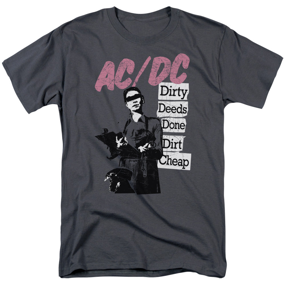 AC/DC Dirty Deeds Mens T Shirt Charcoal Officially Licensed