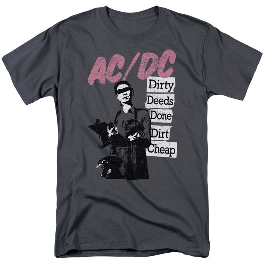 AC/DC Dirty Deeds Mens T Shirt Charcoal Officially Licensed