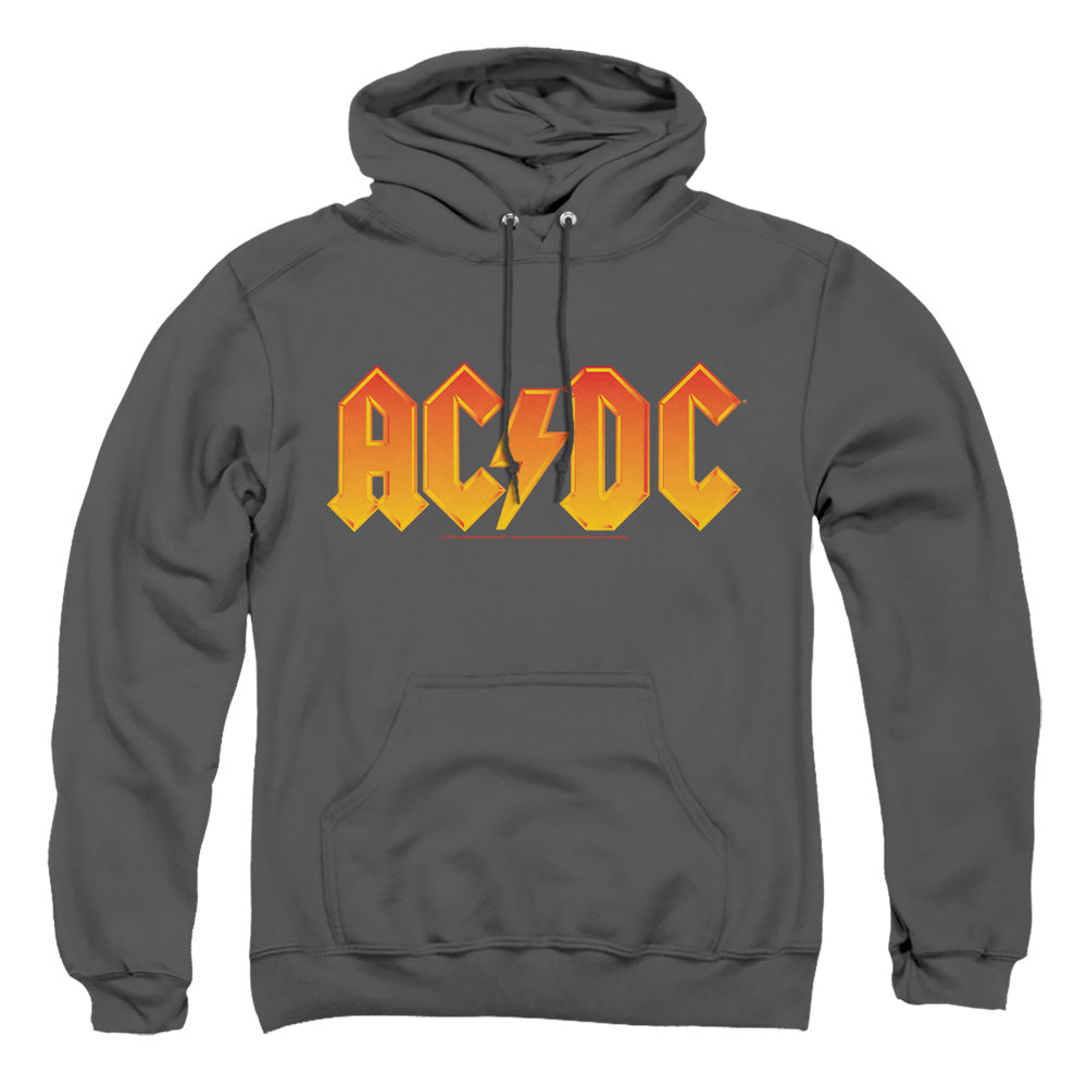 AC/DC Logo Mens Hoodie Charcoal Officially Licensed