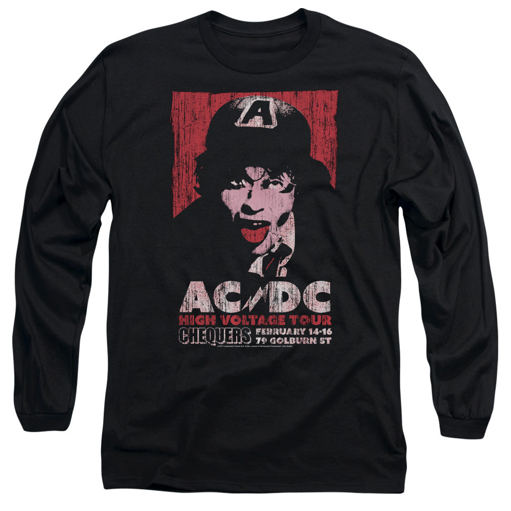 AC/DC High Voltage Live 1975 Mens Long Sleeve Shirt Black Officially Licensed
