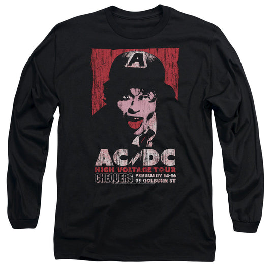 AC/DC High Voltage Live 1975 Mens Long Sleeve Shirt Black Officially Licensed