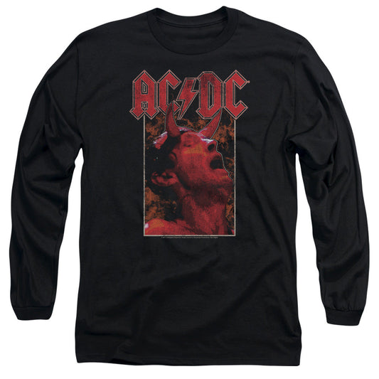 AC/DC Horns Mens Long Sleeve Shirt Black Officially Licensed