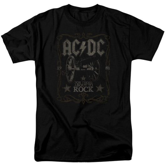 AC/DC Rock Label Mens T Shirt Black Officially Licensed