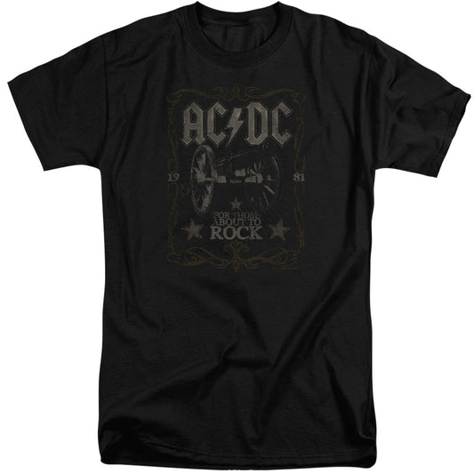 AC/DC Rock Label Mens Tall T Shirt Black Officially Licensed