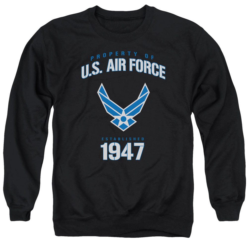 Air Force Property Of Mens Crewneck Sweatshirt Black
