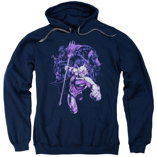Aquaman Movie Evil Doers Mens Hoodie Navy Blue Officially Licensed