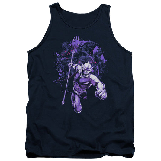 Aquaman Movie Evil Doers Mens Tank Top Shirt Navy Blue Officially Licensed