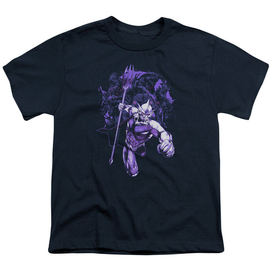 Aquaman Movie Evil Doers Kids Youth T Shirt Navy Blue Officially Licensed