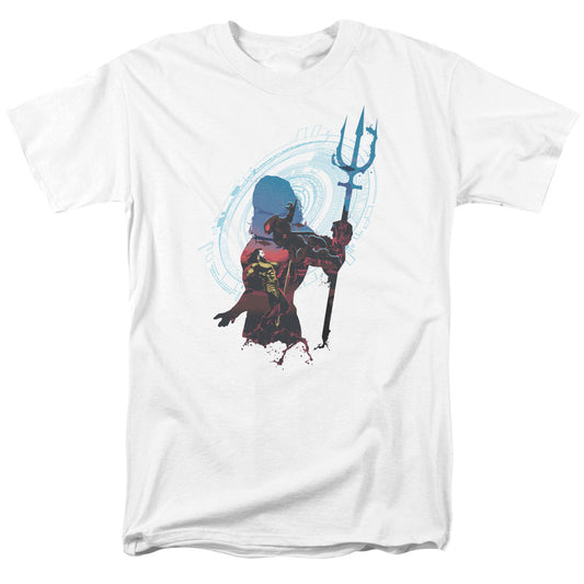 Aquaman Movie Silhouette Mens T Shirt White Officially Licensed