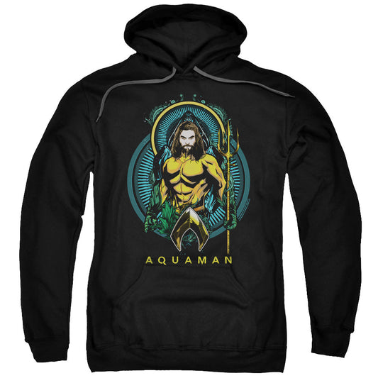 Aquaman Movie Aqua Nouveau Mens Hoodie Black Officially Licensed