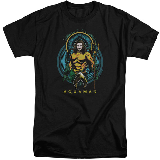 Aquaman Movie Aqua Nouveau Mens Tall T Shirt Black Officially Licensed