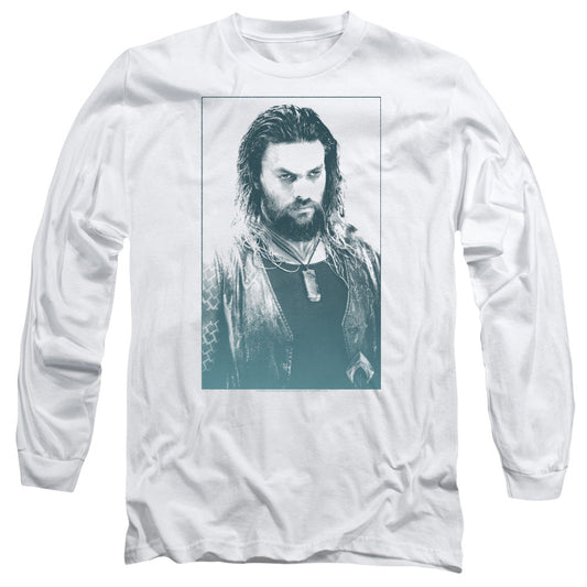 Aquaman Movie Salt Of The Sea Mens Long Sleeve Shirt White Officially Licensed