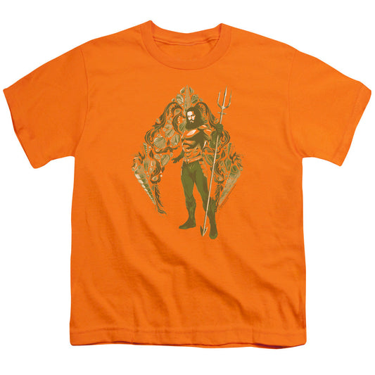 Aquaman Movie Shells Kids Youth T Shirt Orange Officially Licensed