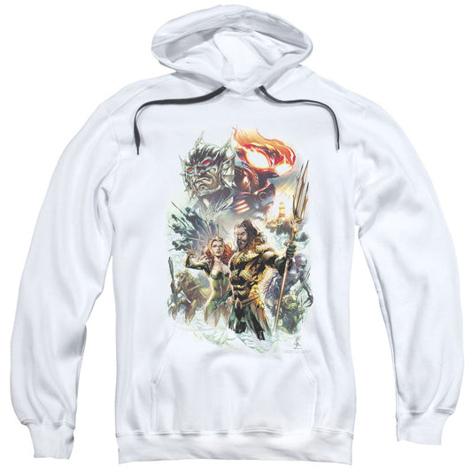 Aquaman Movie King Of Atlantis Mens Hoodie White Officially Licensed