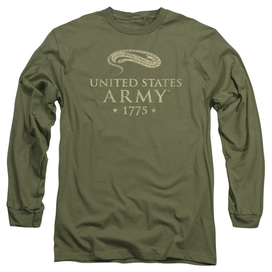 Army Well Defend Mens Long Sleeve Shirt Military Green Officially Licensed