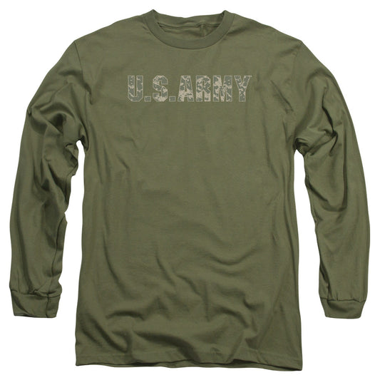 Army Camo Mens Long Sleeve Shirt Military Green Officially Licensed