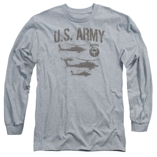 Army Airborne Mens Long Sleeve Shirt Athletic Heather Officially Licensed