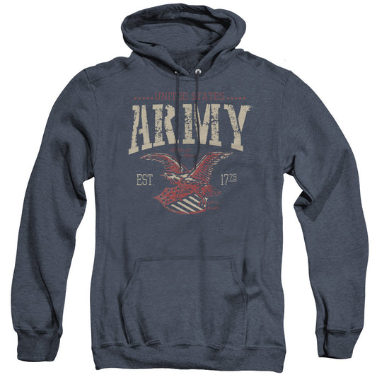 Army Arch Mens Heather Hoodie Navy Officially Licensed