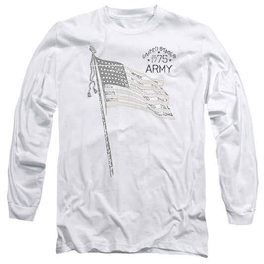 Army Tristar Mens Long Sleeve Shirt White Officially Licensed