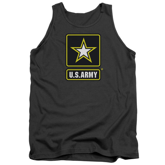Army Logo Mens Tank Top Shirt Charcoal Officially Licensed