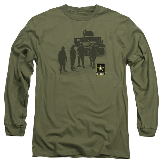 Army Strong Mens Long Sleeve Shirt Military Green Officially Licensed