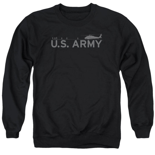 Army Helicopter Mens Crewneck Sweatshirt Black