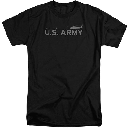 Army Helicopter Mens Tall T Shirt Black Officially Licensed