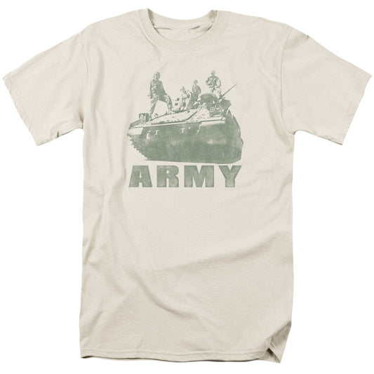 Army Tank Mens T Shirt Cream Officially Licensed