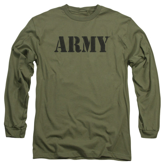 Army Army Mens Long Sleeve Shirt Military Green Officially Licensed