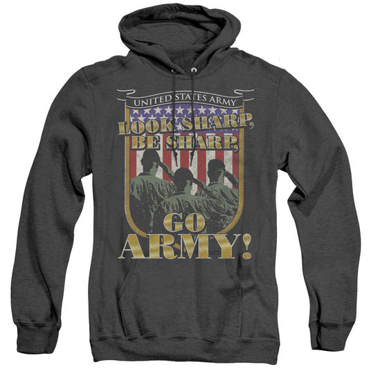 Army Go Army Mens Heather Hoodie Black Officially Licensed