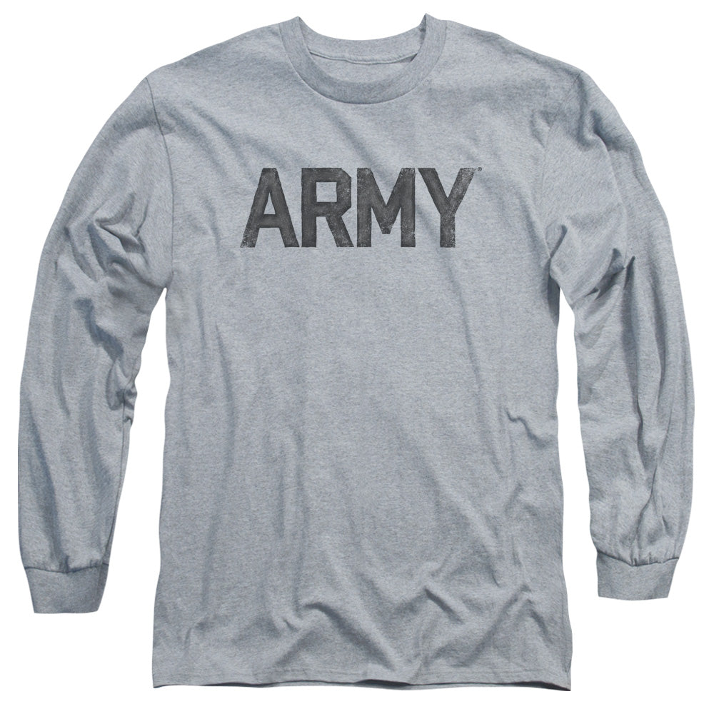 Army Star Mens Long Sleeve Shirt Athletic Heather Officially Licensed