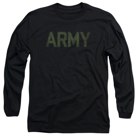 Army Type Mens Long Sleeve Shirt Black Officially Licensed