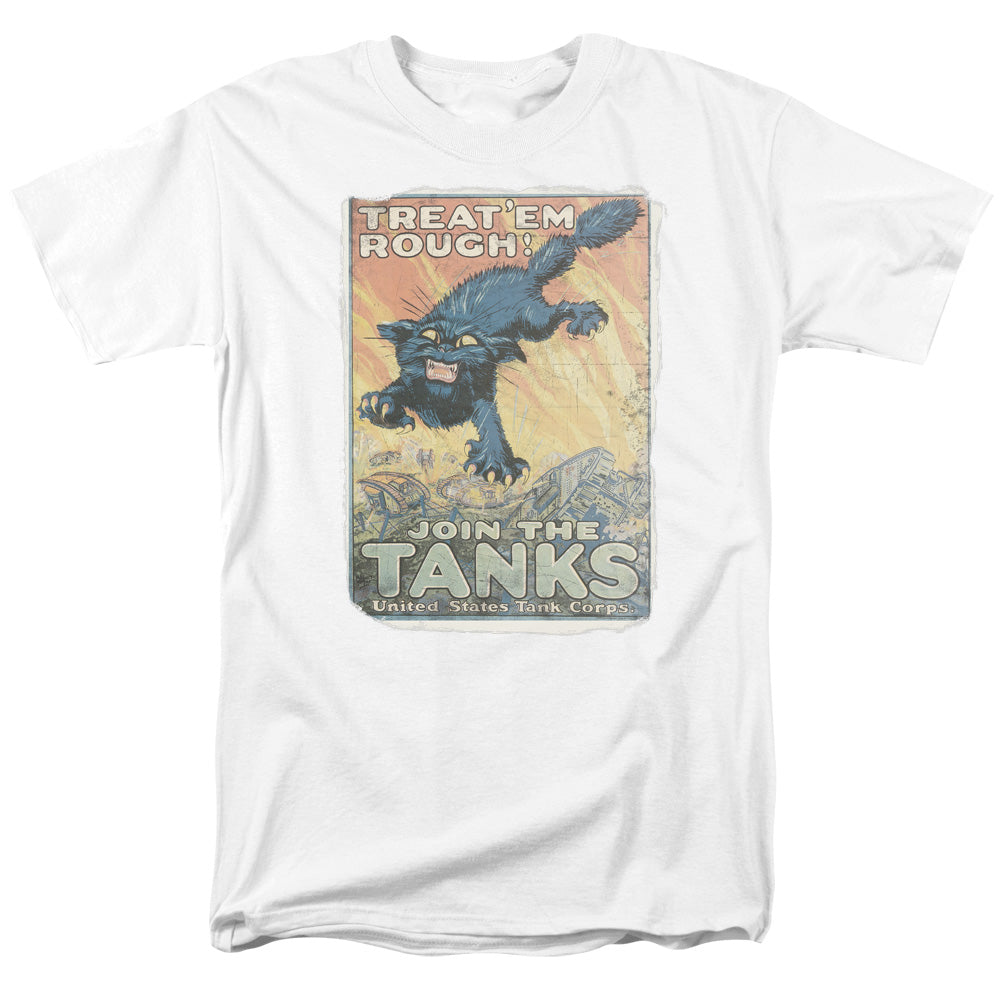 Army Treat Em Rough Mens T Shirt White Officially Licensed