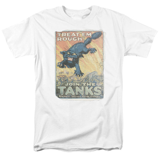 Army Treat Em Rough Mens T Shirt White Officially Licensed