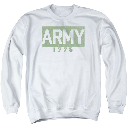 Army Block Mens Crewneck Sweatshirt White