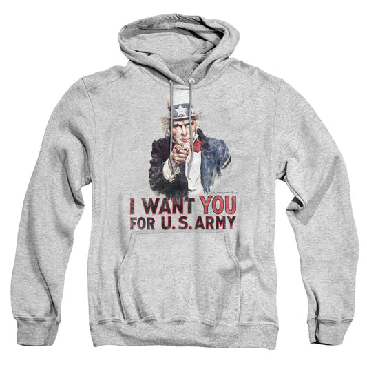 Army I Want You Mens Hoodie Athletic Heather Officially Licensed