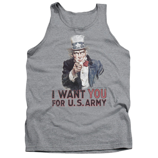 Army I Want You Mens Tank Top Shirt Athletic Heather Officially Licensed