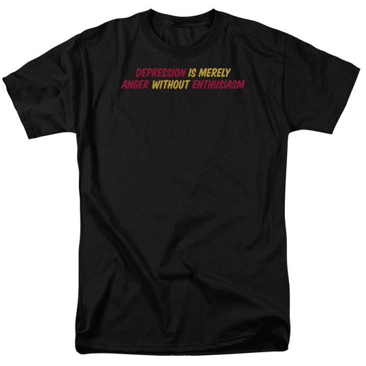 Aner Without Enthusiasm Mens T Shirt Black Officially Licensed