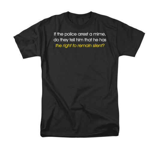 Arrest A Mime Mens T Shirt Black Officially Licensed