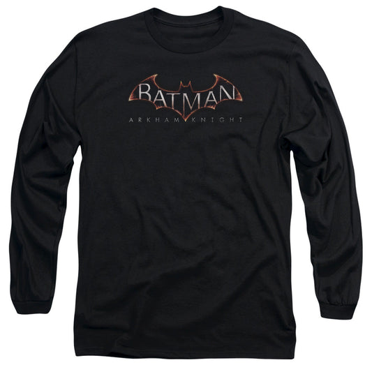 Batman Arkham Knight Logo Mens Long Sleeve Shirt Black Officially Licensed
