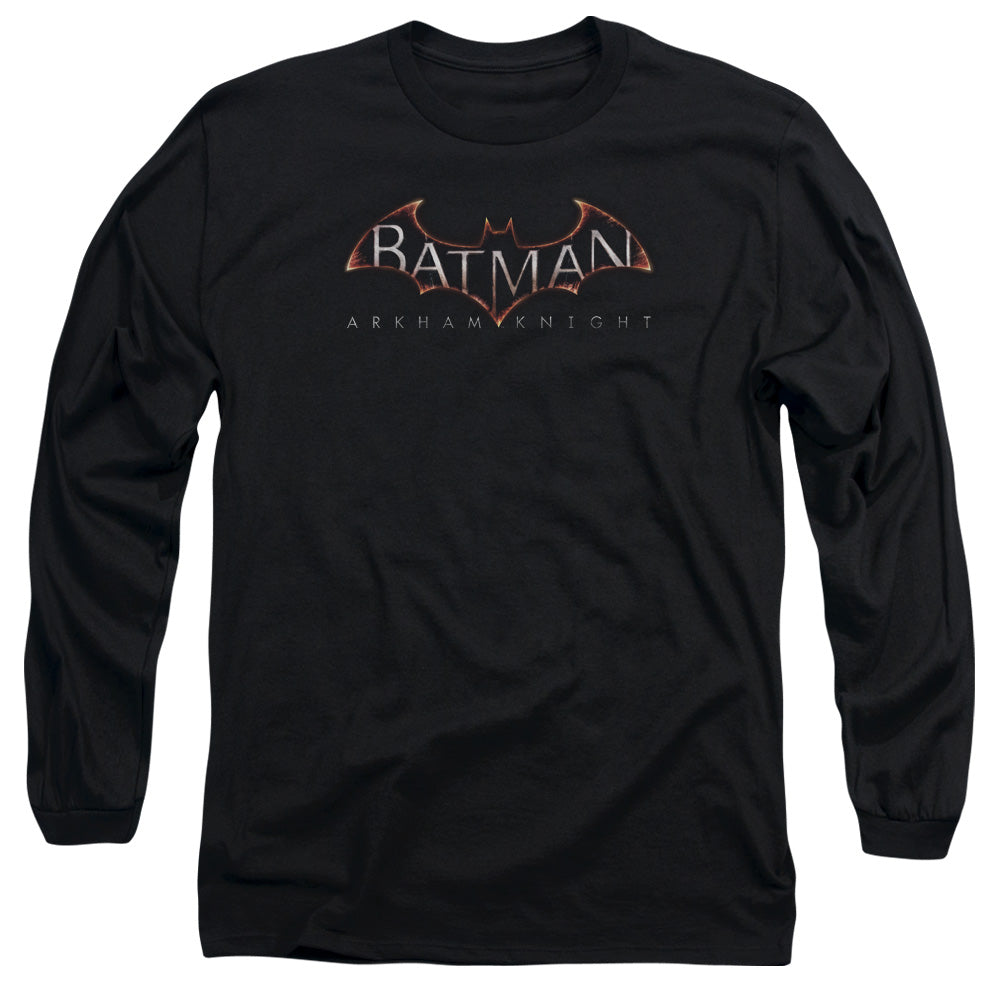 Batman Arkham Knight Logo Mens Long Sleeve Shirt Black Officially Licensed